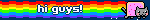 nyan cat saying 'hi guys'