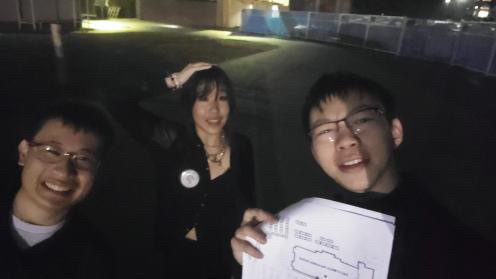 me and 2 other student council volunteers being dumb